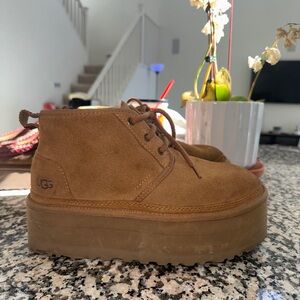 UGG Brown Suede Platform Boots